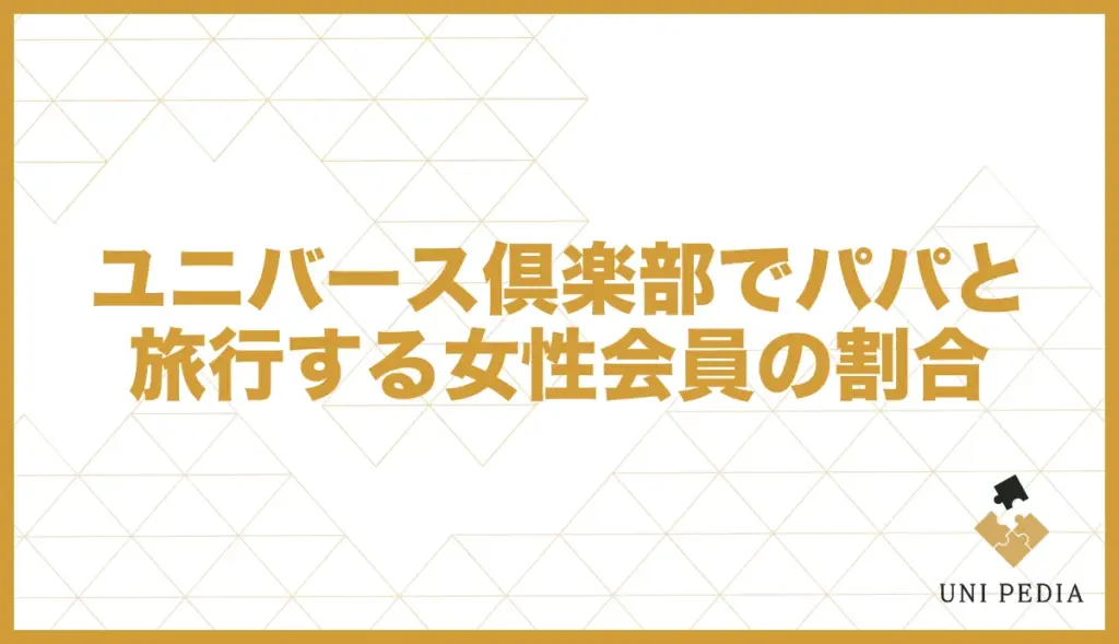 ユニバース倶楽部 旅行 割合